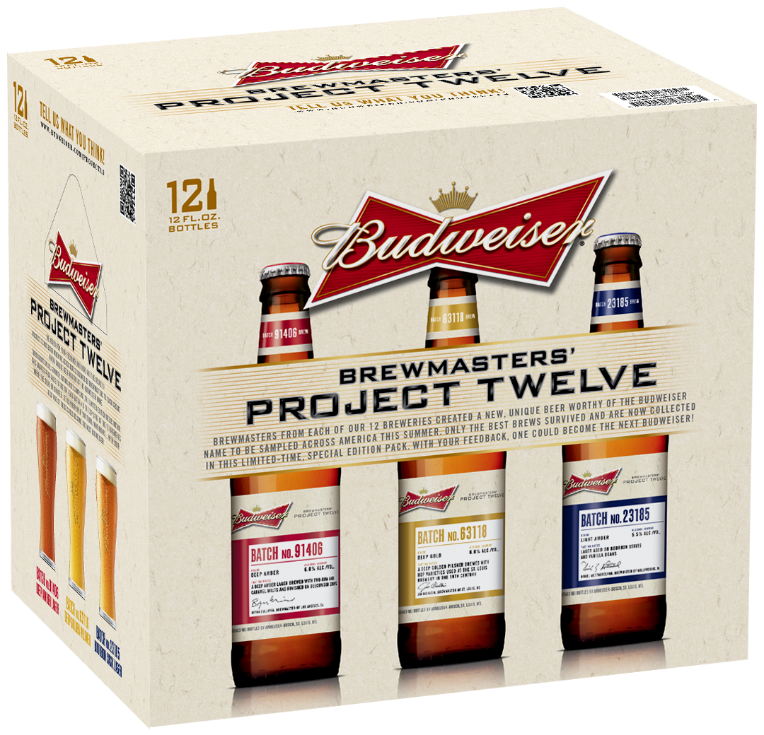 Consumers Help Choose Three New Budweiser  Beers for 'Project 12' Sampler Pack