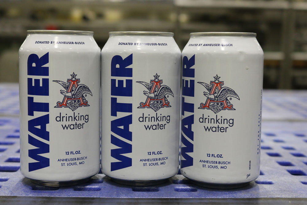 Anheuser-Busch Delivers 9,408 Cans of Water to Assist Illinois Residents