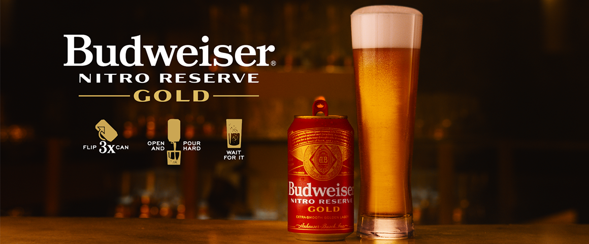 Best Enjoyed The Wrong Way: Budweiser Shakes Things Up with its First-Ever Nitro Infused Golden Lager Called Budweiser Nitro Gold